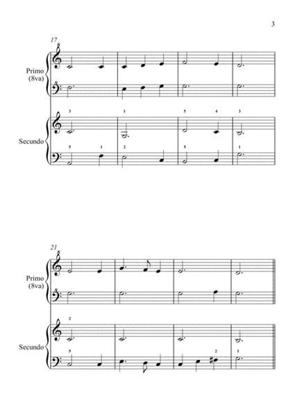 Sah ein Knab ein Roeslein stehn - German Folk Song - Piano Duet (4 Hands) image number null