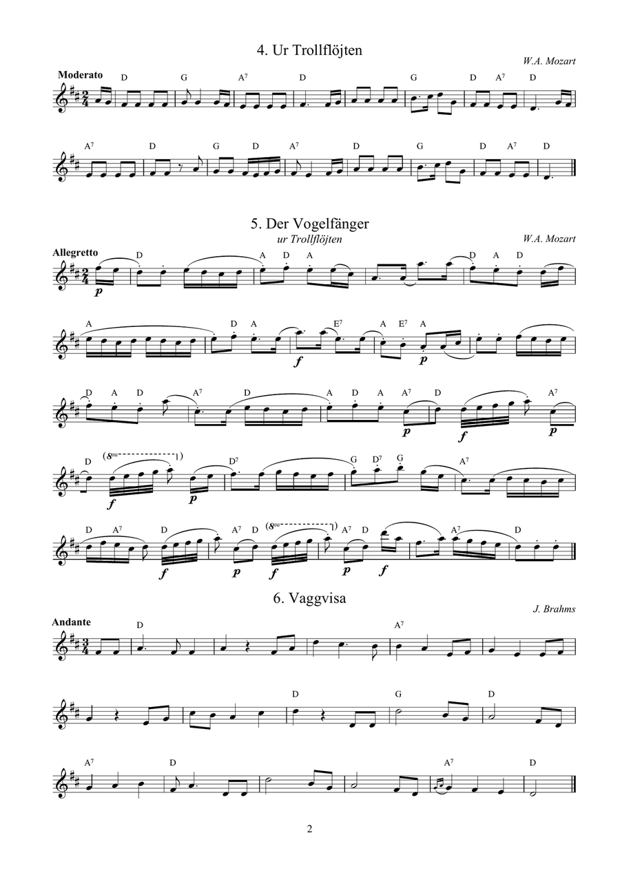 Famous classical pieces, lead sheet with guitar chords by Various