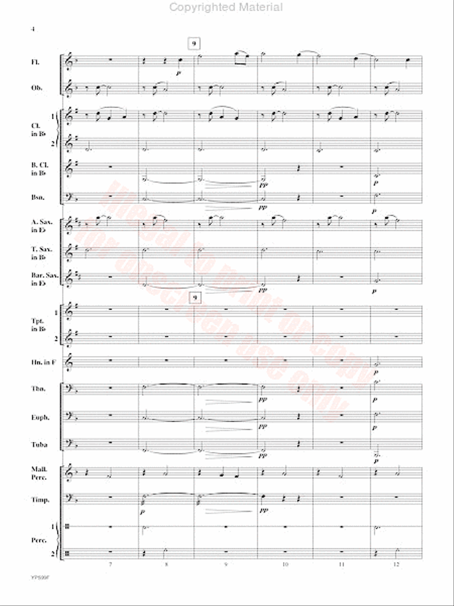 Amazing Grace Concert Band scores gallery preview page 5