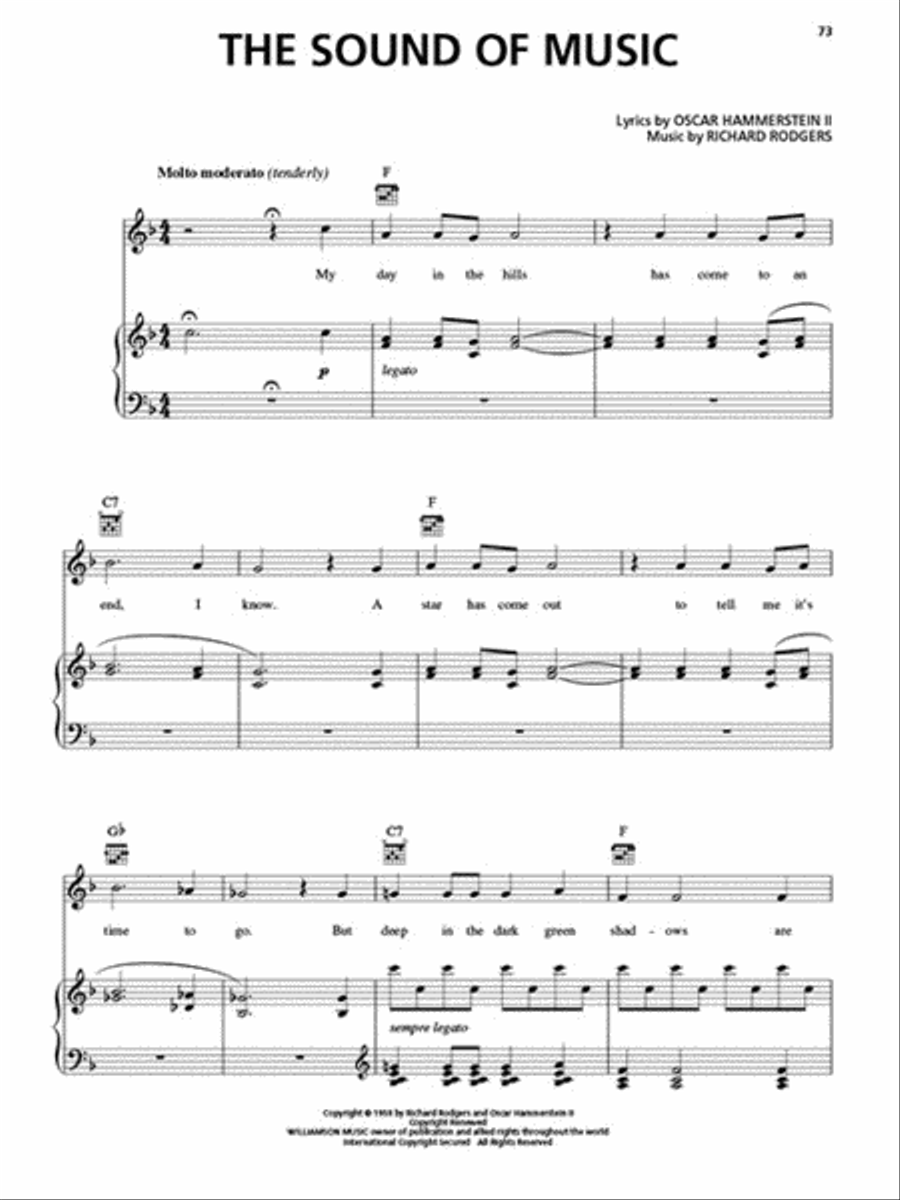 The Sound of Music The Sound of Music Piano, Vocal, Guitar scores gallery preview page 5