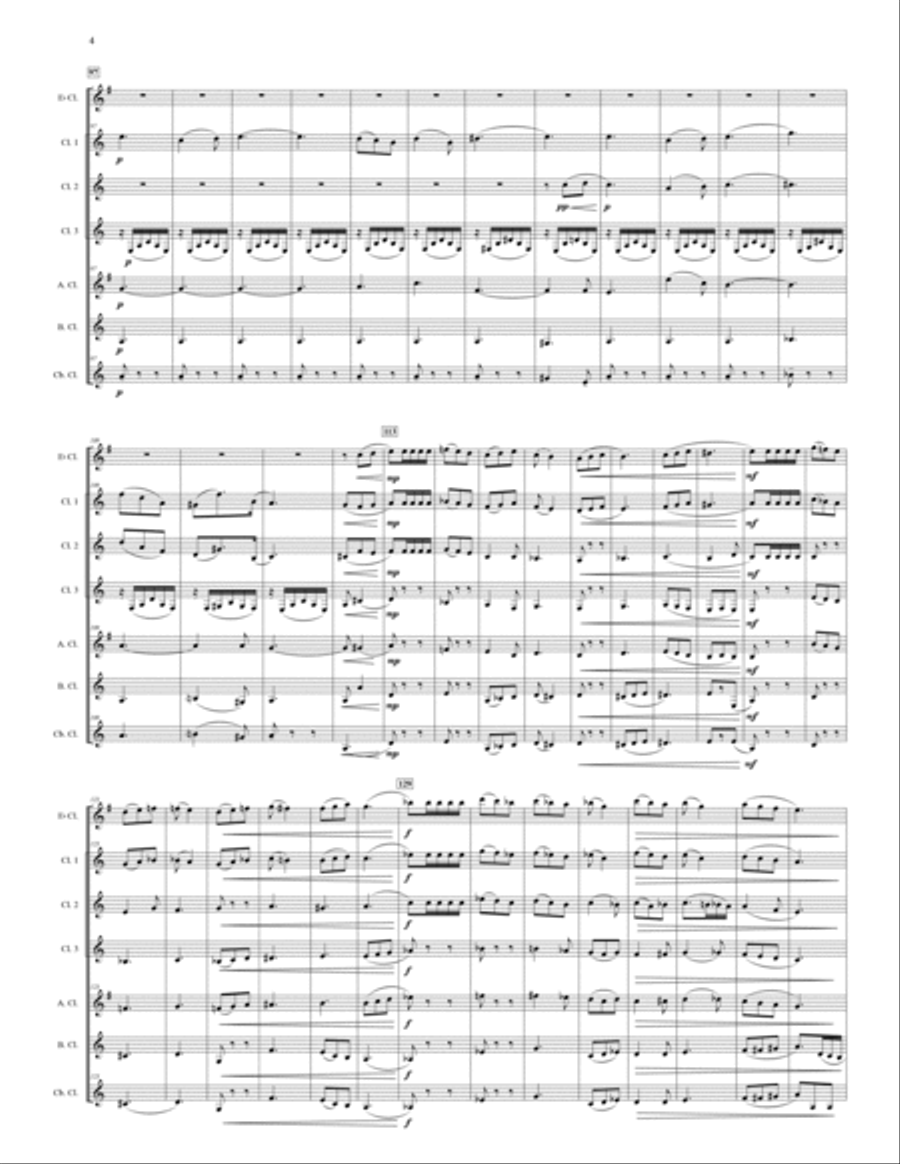 Divertimento For Clarinet Choir Clarinet Choir scores gallery preview page 5