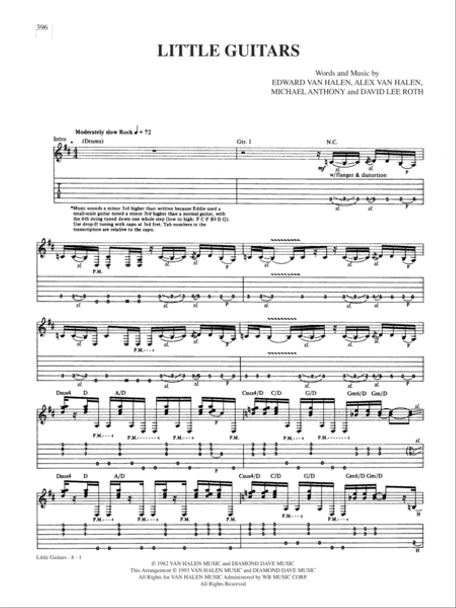 Little Guitars Guitar Tablature scores gallery preview page 1