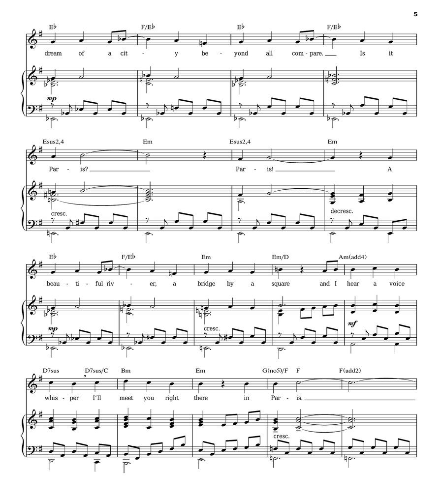 In My Dreams (from Anastasia) Voice scores gallery preview page 5