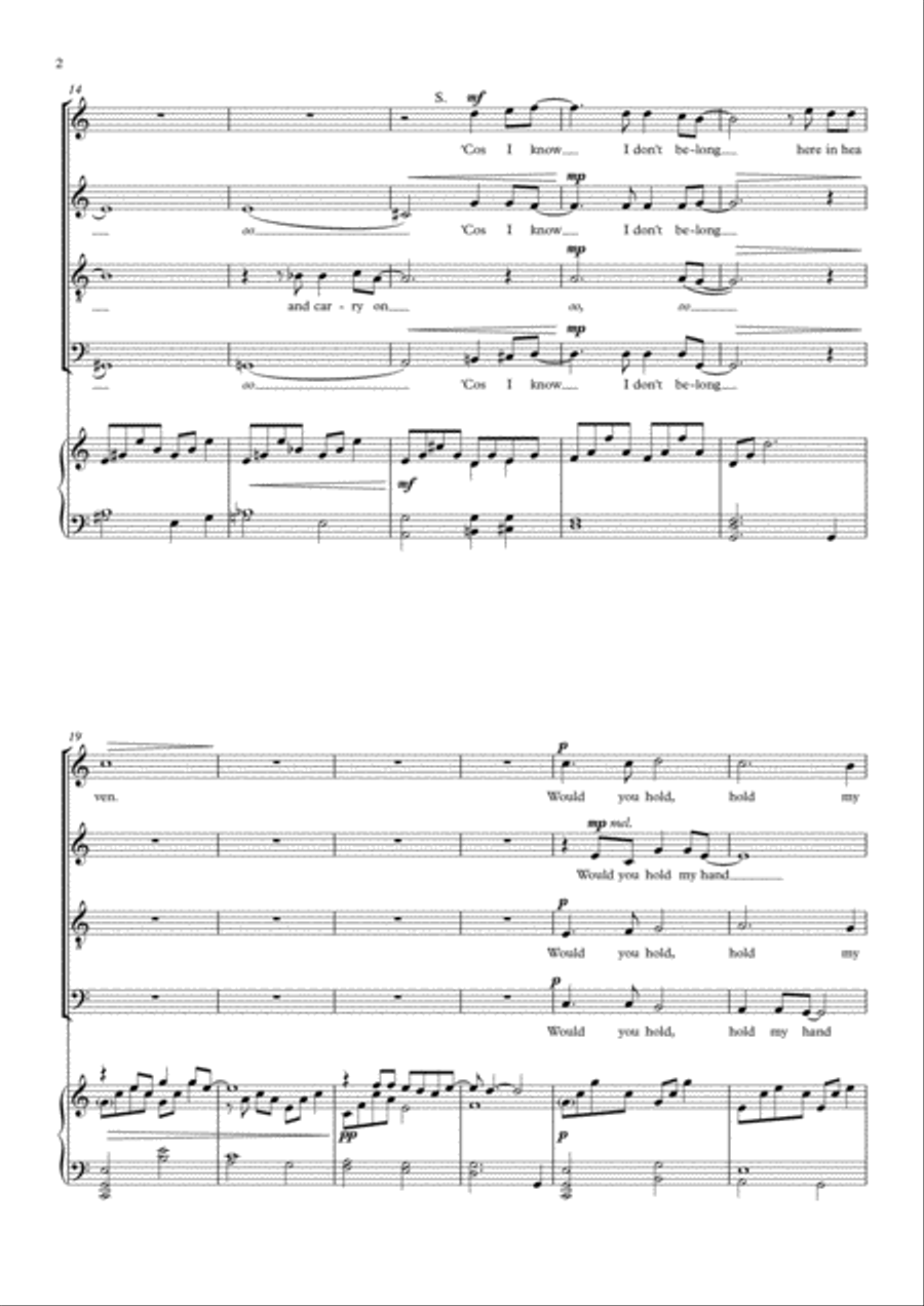 Tears In Heaven Tears In Heaven 4-Part scores gallery preview page 2