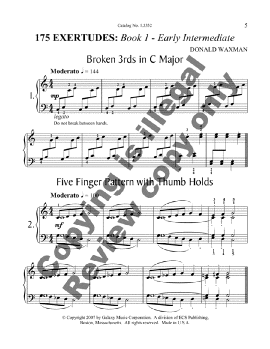 175 Exertudes, Book 1: Early Intermediate Piano Method scores gallery preview page 8