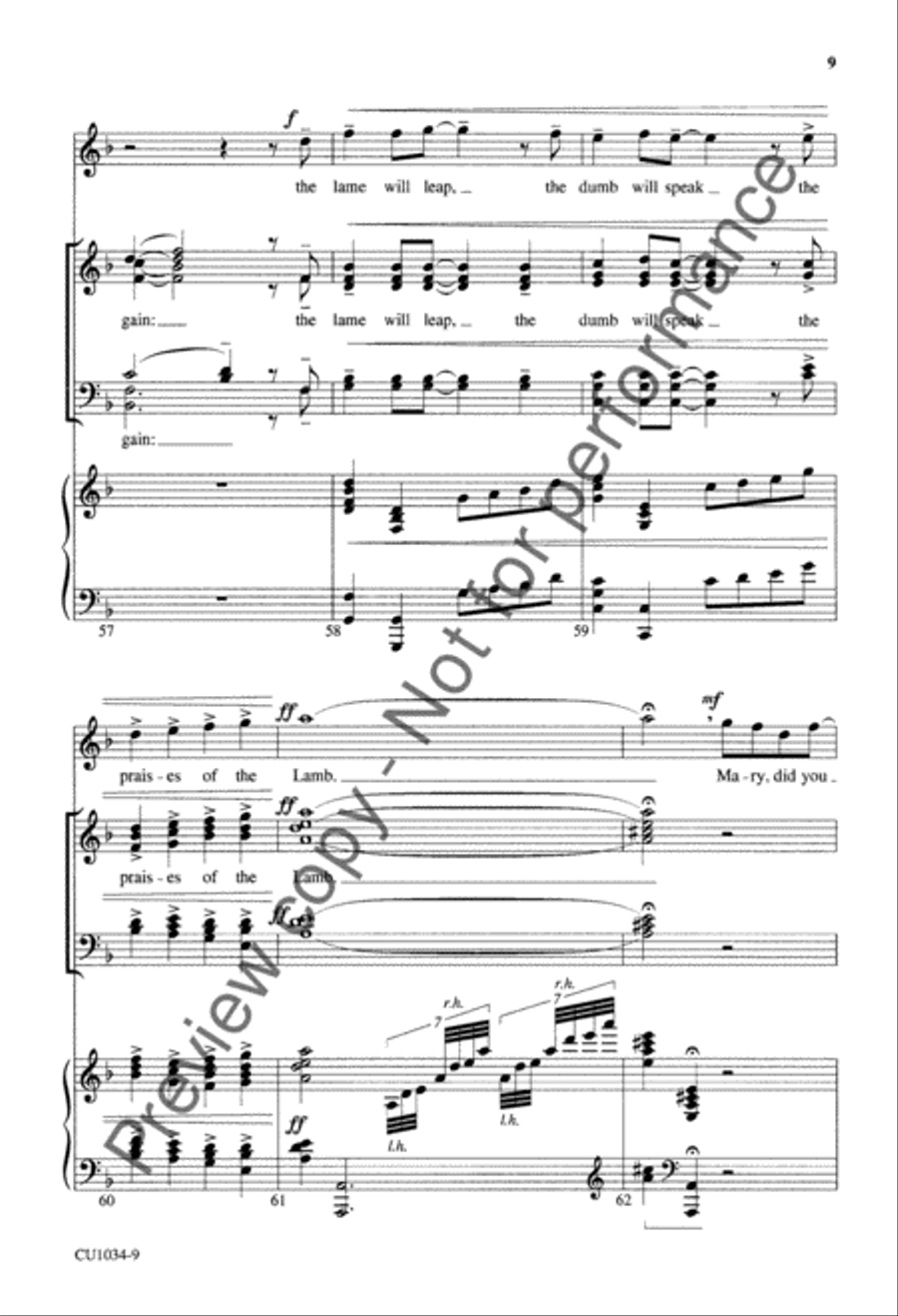 Mary, Did You Know? 4-Part scores gallery preview page 10