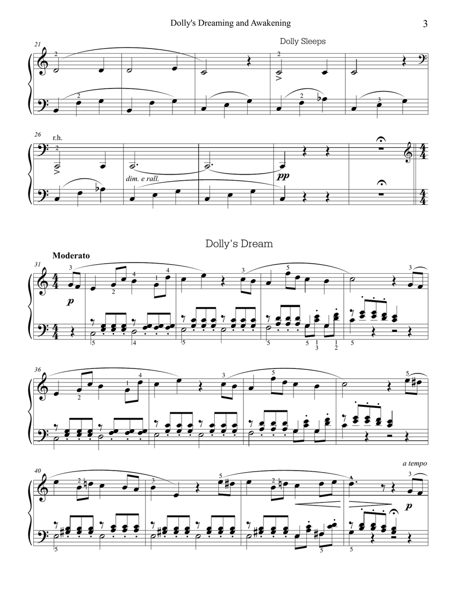 Dolly's Dreaming and Awakening Piano Method scores gallery preview page 3
