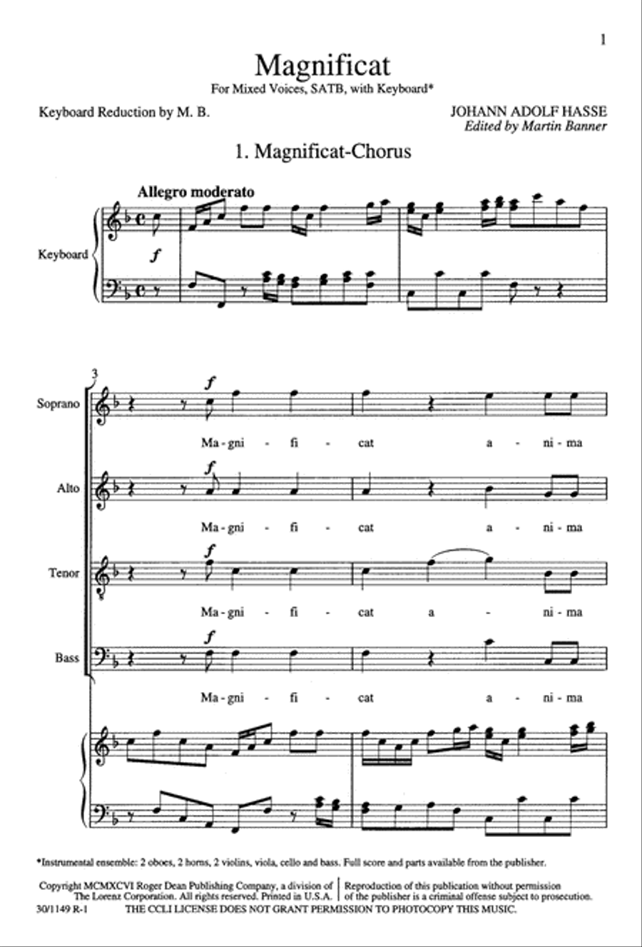 Magnificat in F - Choral Score 4-Part scores gallery preview page 11