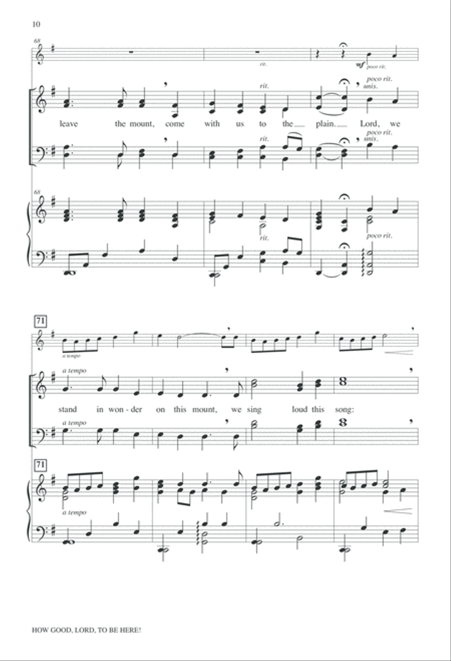 How Good Lord to be Here How Good Lord to be Here 4-Part scores gallery preview page 10