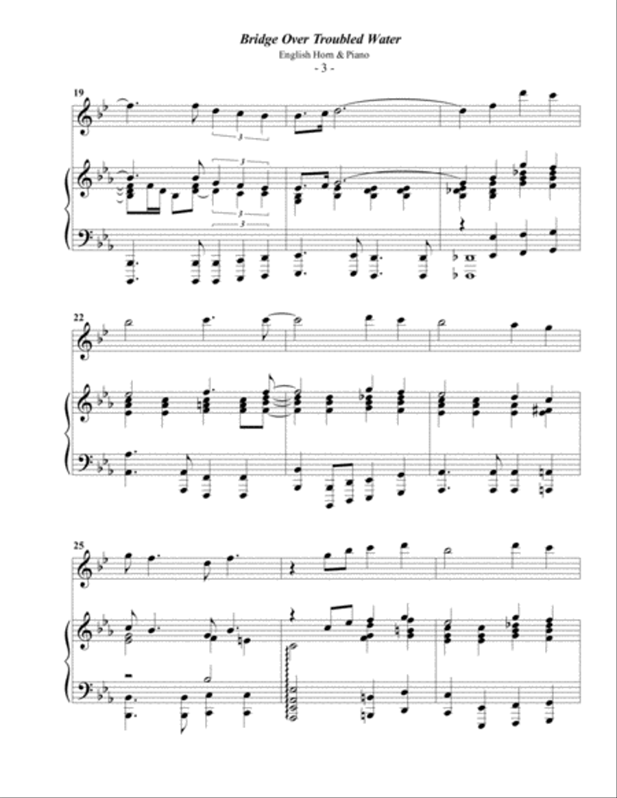 Bridge Over Troubled Water English Horn scores gallery preview page 3