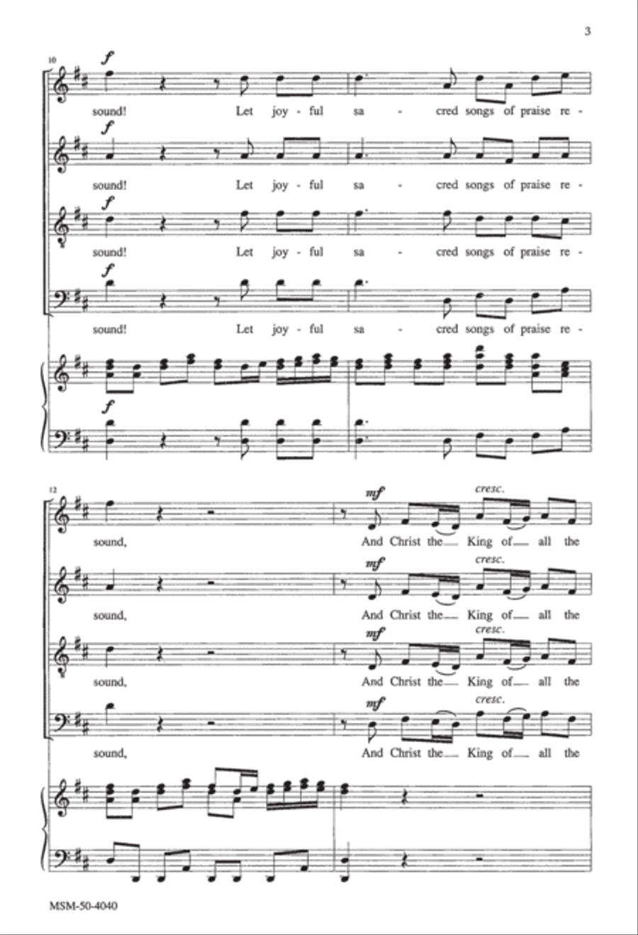 Awake the Trumpet's Lofty Sound 4-Part scores gallery preview page 4
