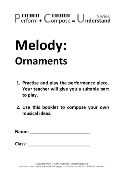 Melody: Ornaments educational pack - Perform Compose Understand PCU Series image number null