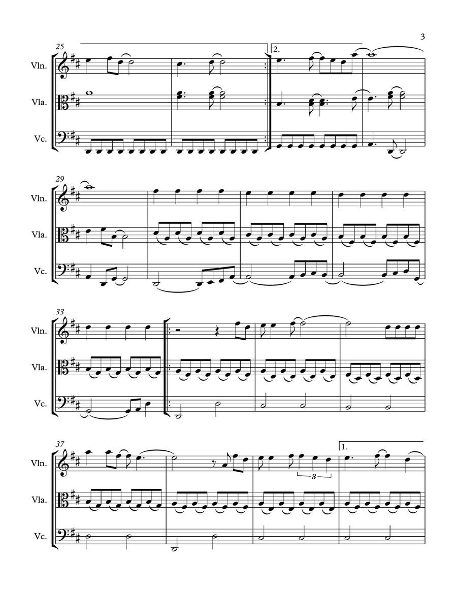 Don't Stop Believin' String Trio scores gallery preview page 3