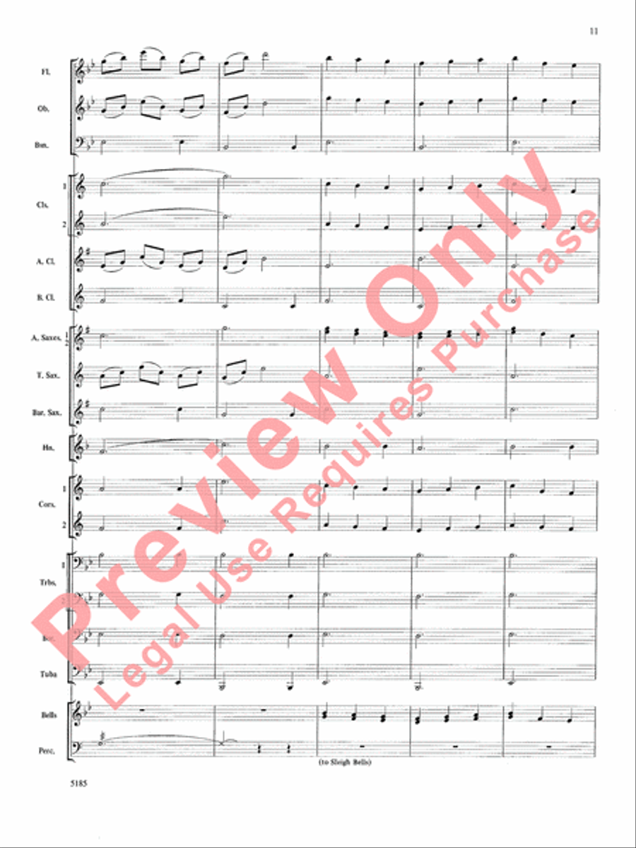 A Christmas Canon Concert Band scores gallery preview page 12
