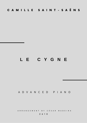 Book cover for The Swan (Le Cygne) by Saint-Saens - Advanced Piano (Full Score)