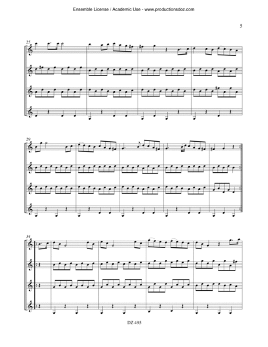 Sérénade Guitar Ensemble scores gallery preview page 4