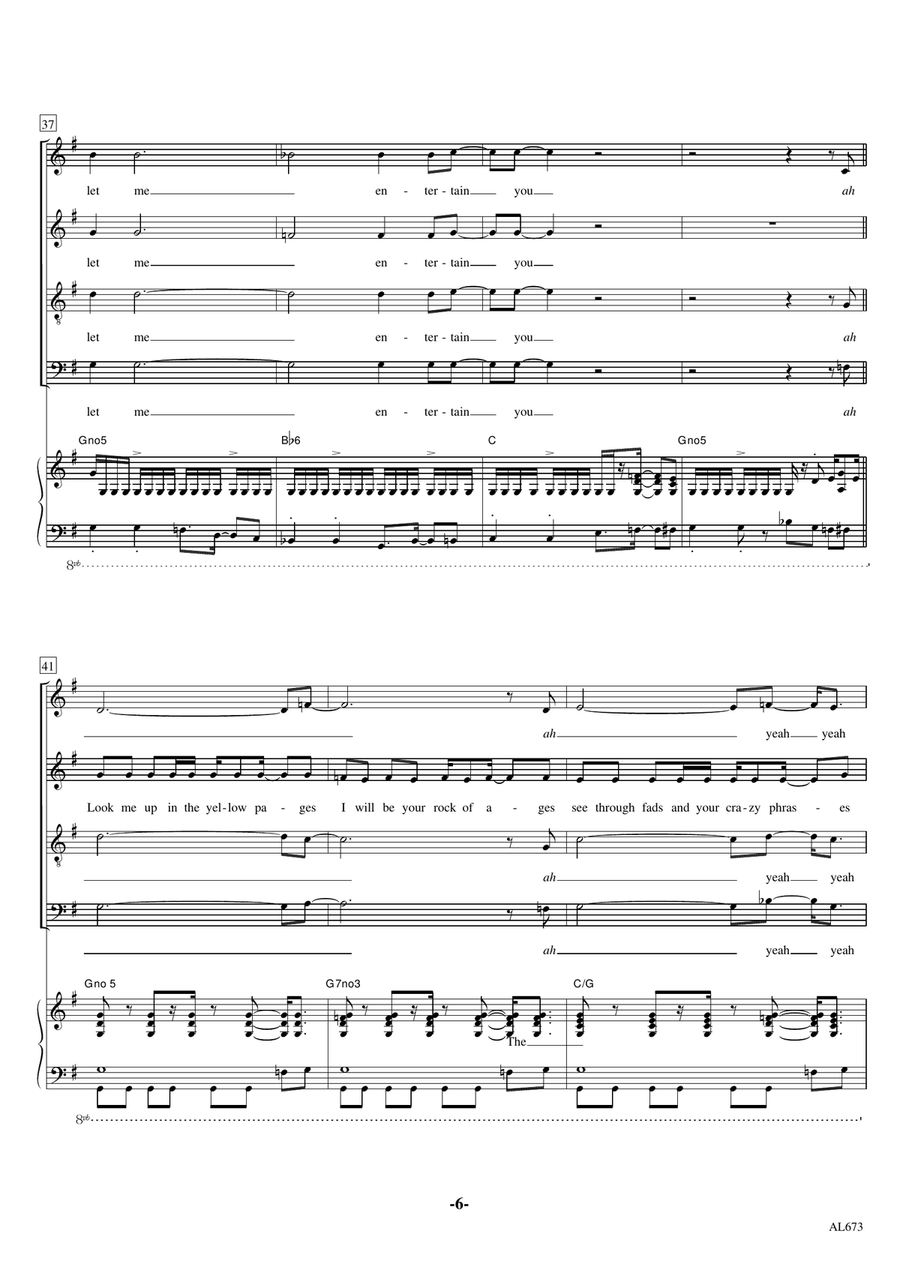 Let Me Entertain You 4-Part scores gallery preview page 6