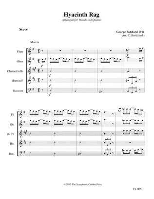 Hyacinth Rag (G. Botsford) - woodwind quintet