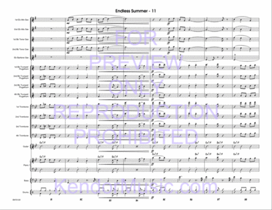 Endless Summer (Full Score) Jazz Ensemble scores gallery preview page 12