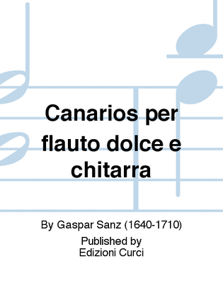 Book cover for Canarios per flauto dolce e chitarra