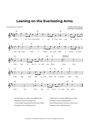 Book cover for Leaning on the Everlasting Arms (Key of D Major)