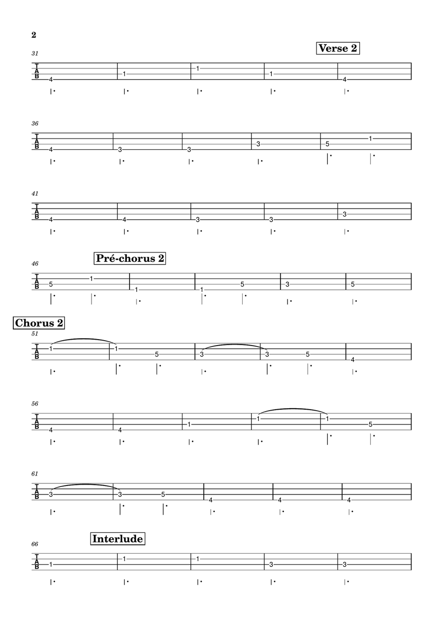 A Thousand Years A Thousand Years Guitar Tablature scores gallery preview page 2