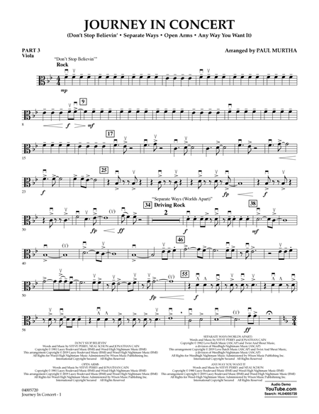 Journey in Concert (arr. Paul Murtha) - Pt.3 - Viola
