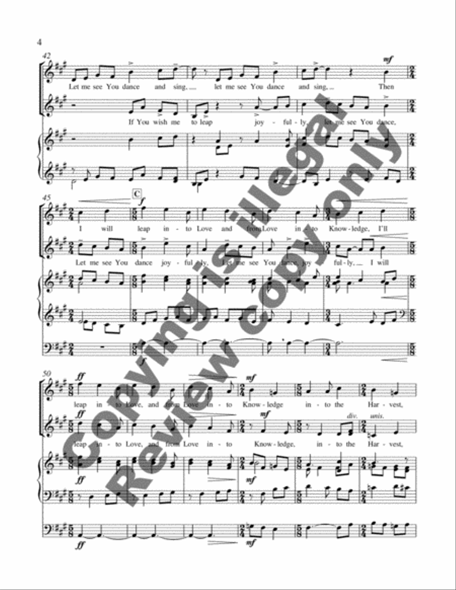 I Cannot Dance, O Lord 2-Part scores gallery preview page 4