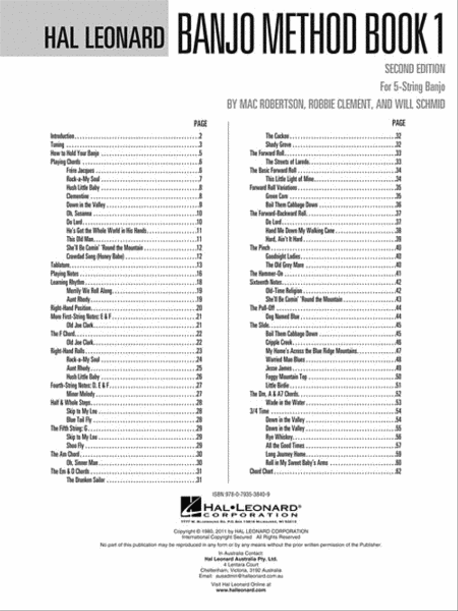 Hal Leonard Banjo Method – Book 1 – 2nd Edition Banjo scores gallery preview page 3