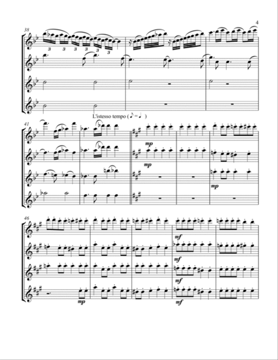 Bohemian Rhapsody Flute Quartet scores gallery preview page 5