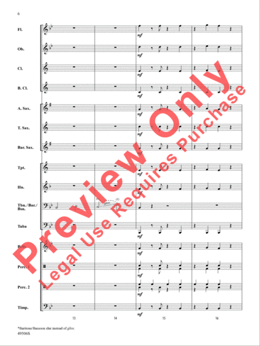 Trombones in Paradise Concert Band scores gallery preview page 7