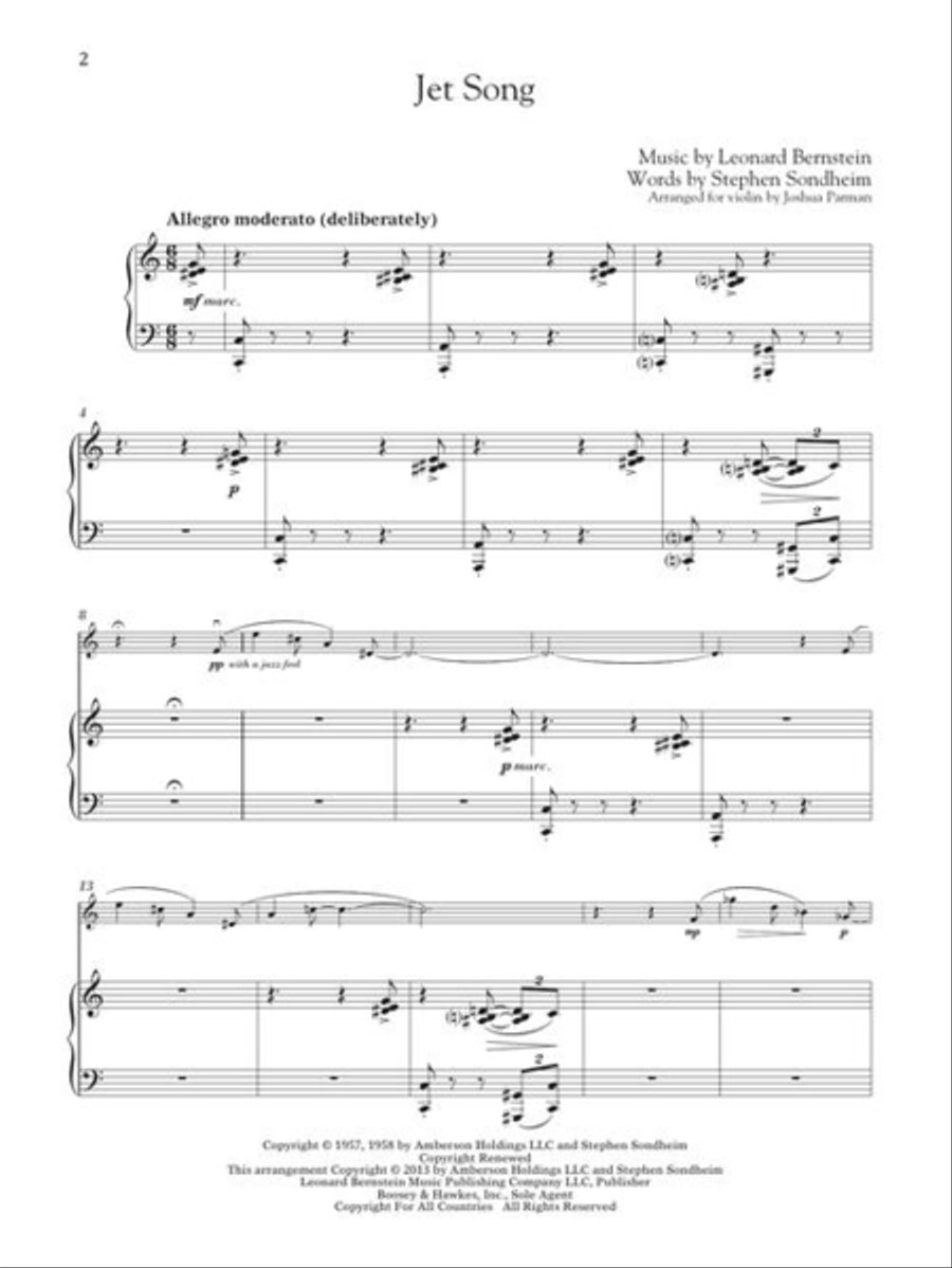 West Side Story Instrumental Solos Violin Solo scores gallery preview page 7