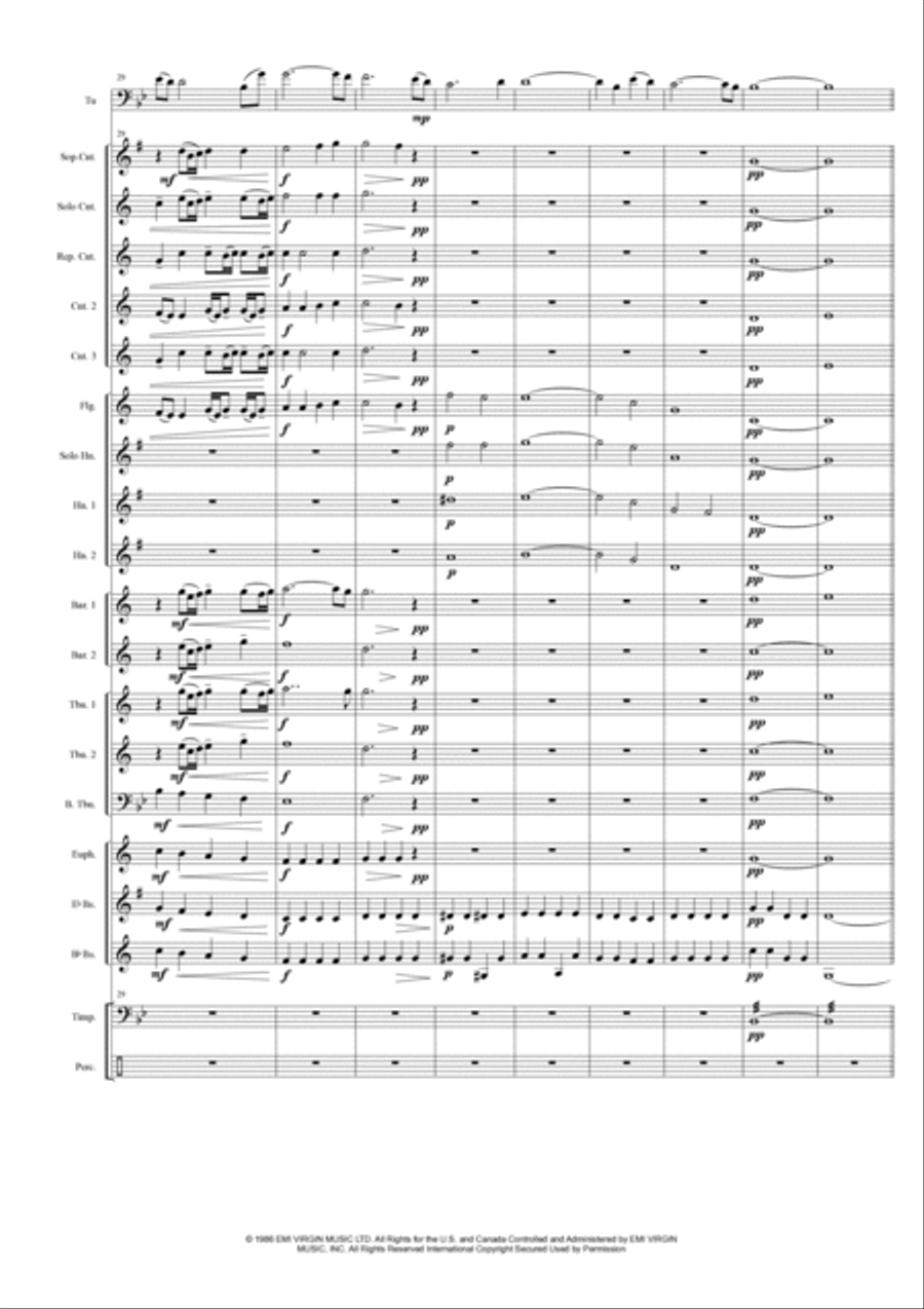 Gabriel's Oboe - Score Only Concert Band scores gallery preview page 6