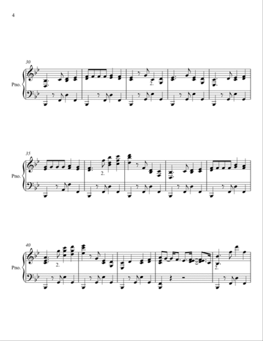 L'amour est un oiseau rebelle - Habanera de Carmen van niasky_Db key Piano Solo scores gallery preview page 4