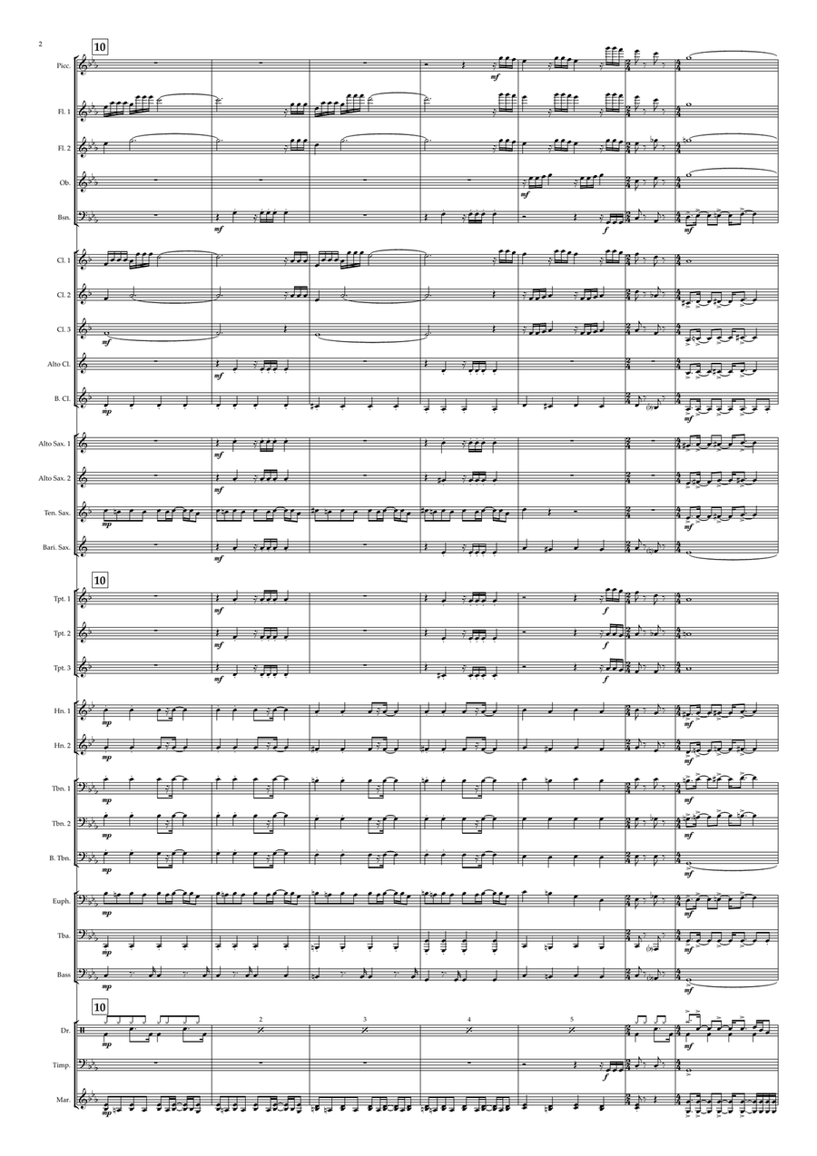 A Fifth Of Beethoven Concert Band scores gallery preview page 2