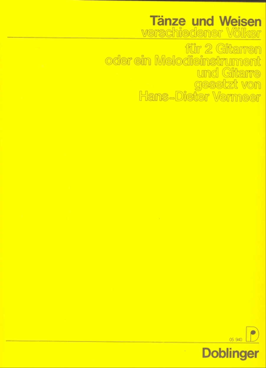 Tanze und Weisen verschiedener Volker Classical Guitar scores gallery preview page 1