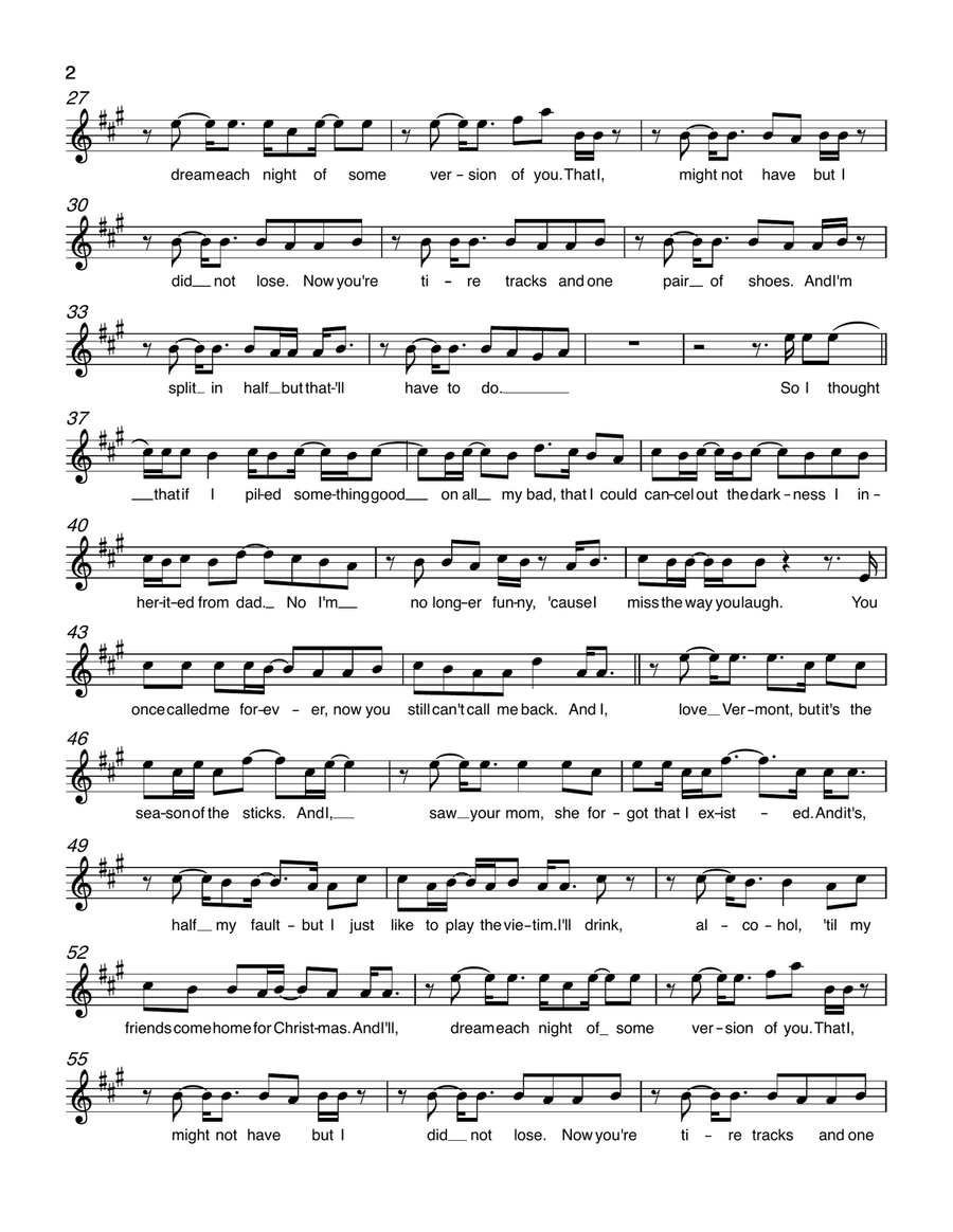 Stick Season Ukulele scores gallery preview page 2