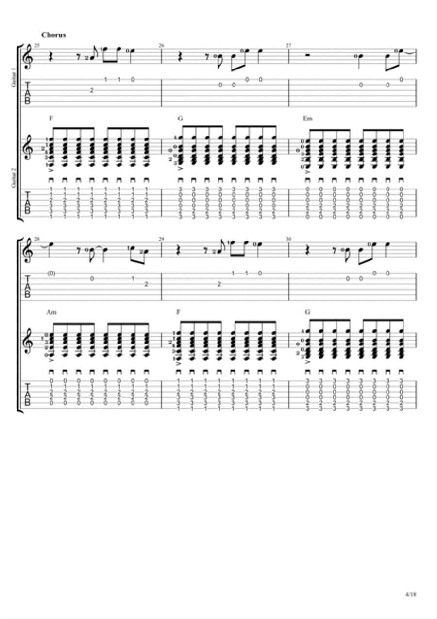 Titanium Electric Guitar scores gallery preview page 4