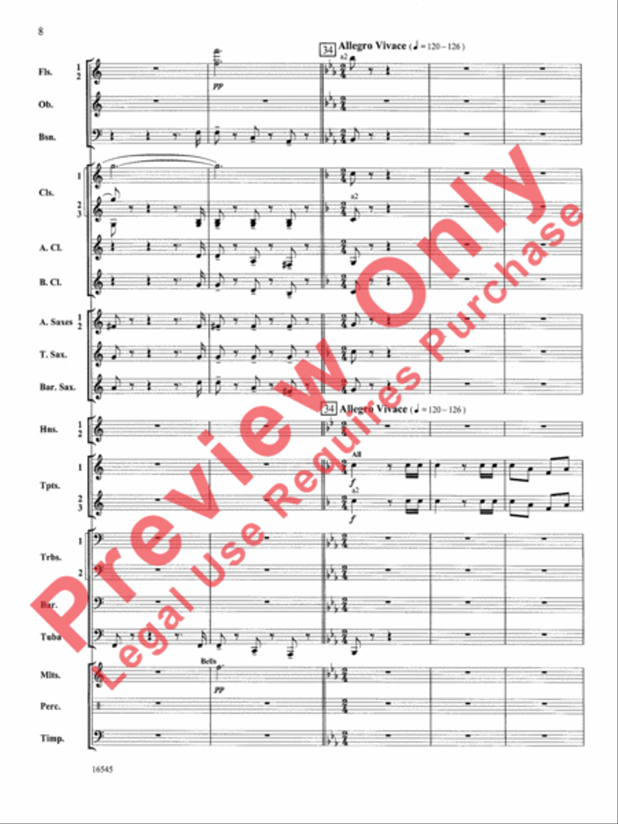 William Tell Overture Concert Band scores gallery preview page 9