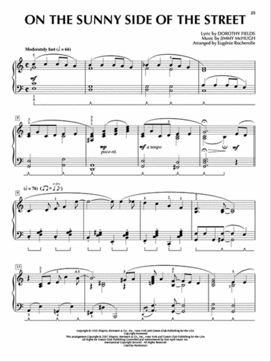 Classic Jazz Standards Piano Solo scores gallery preview page 4