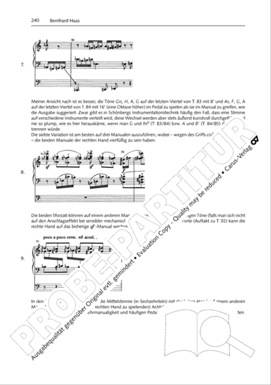 Orgelschule zur historischen Auffuhrungspraxis Organ Solo scores gallery preview page 241