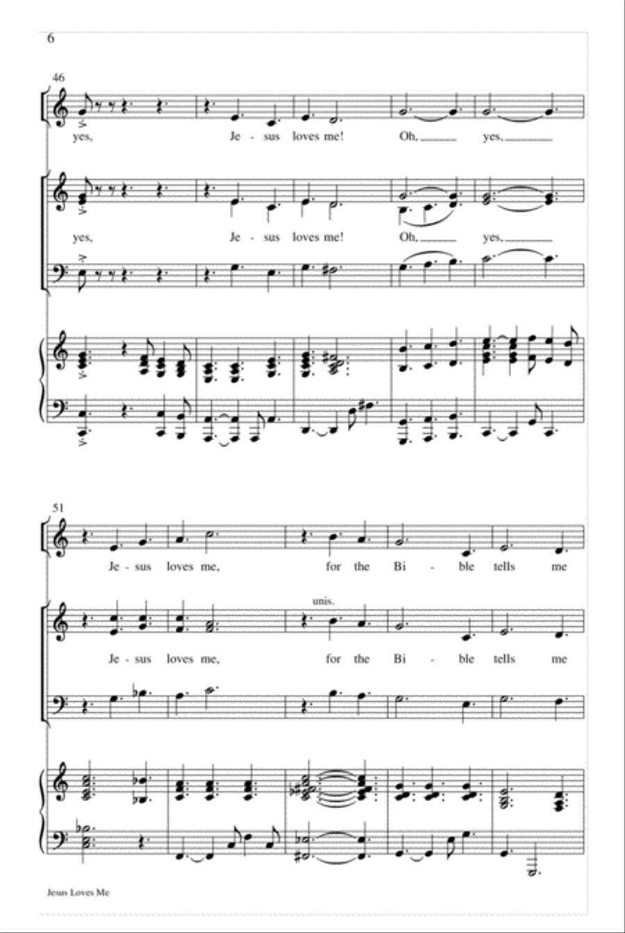 Jesus Loves Me Jesus Loves Me Unison Choir scores gallery preview page 6