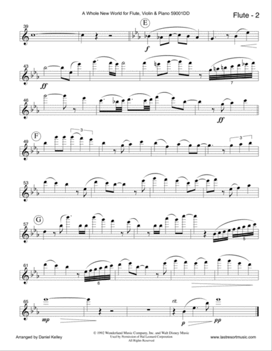 A Whole New World (from 'Aladdin') Small Ensemble scores gallery preview page 4