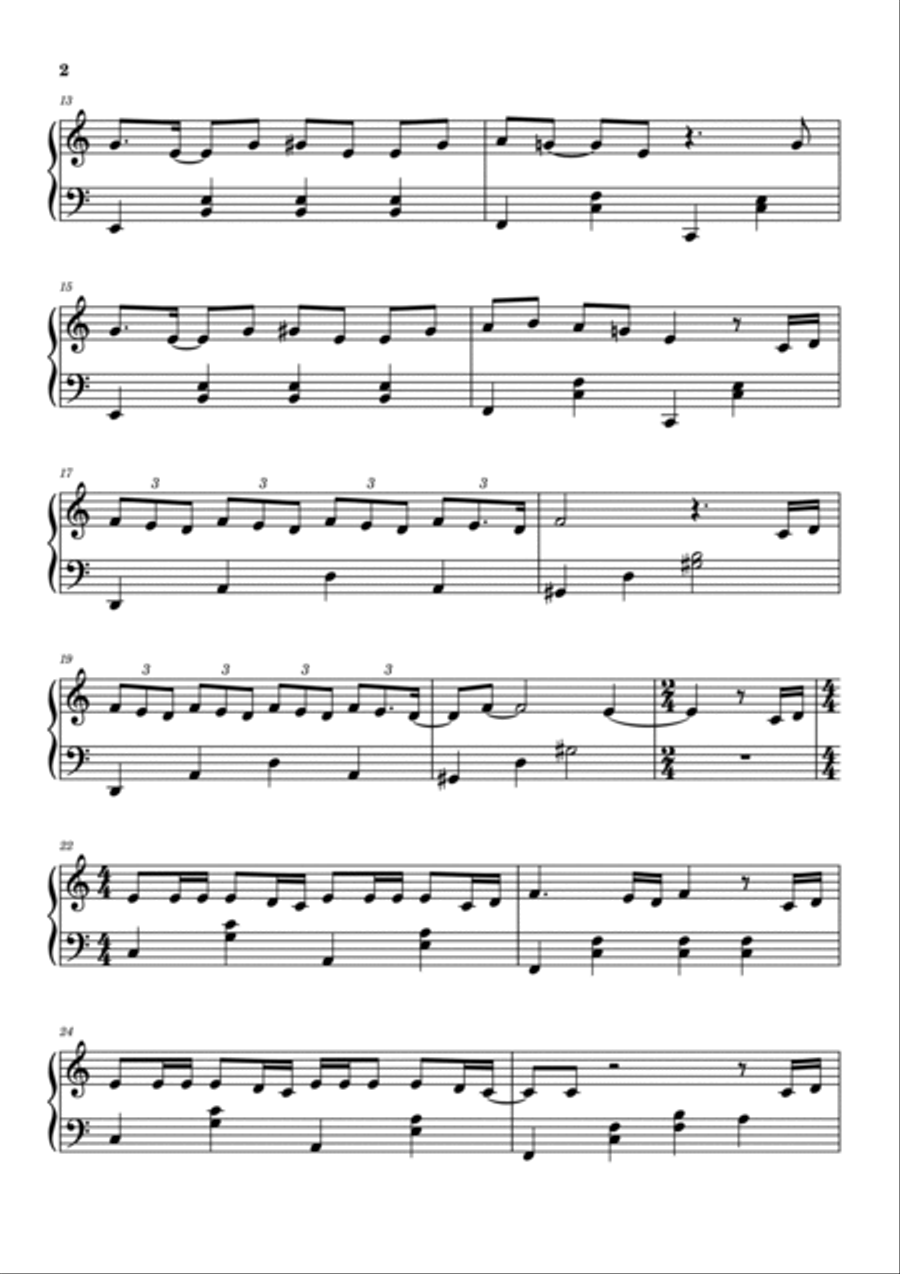 Teenage Dream Piano Solo scores gallery preview page 2