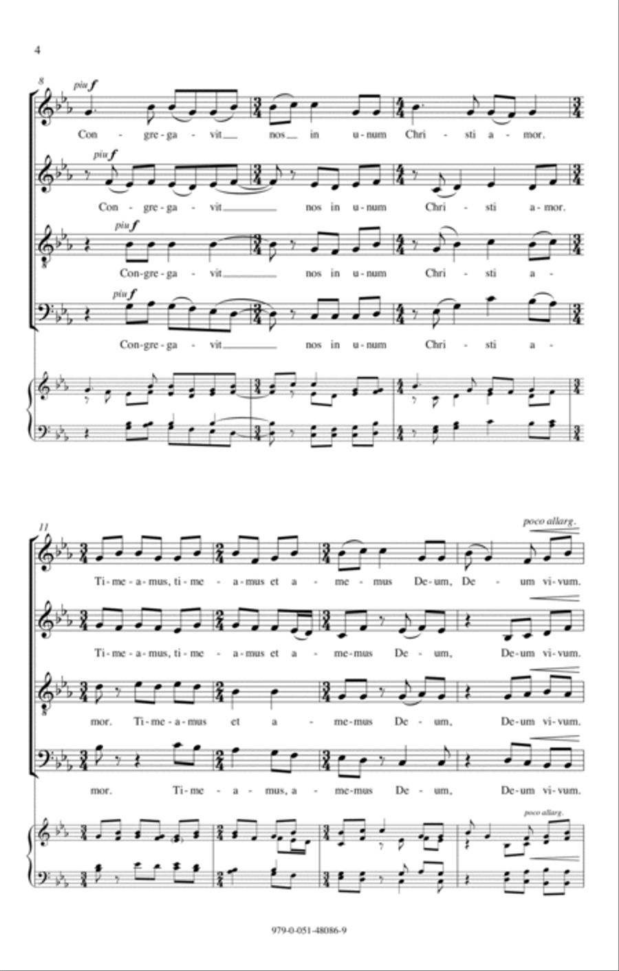 Ubi Caritas Ubi Caritas 4-Part scores gallery preview page 2