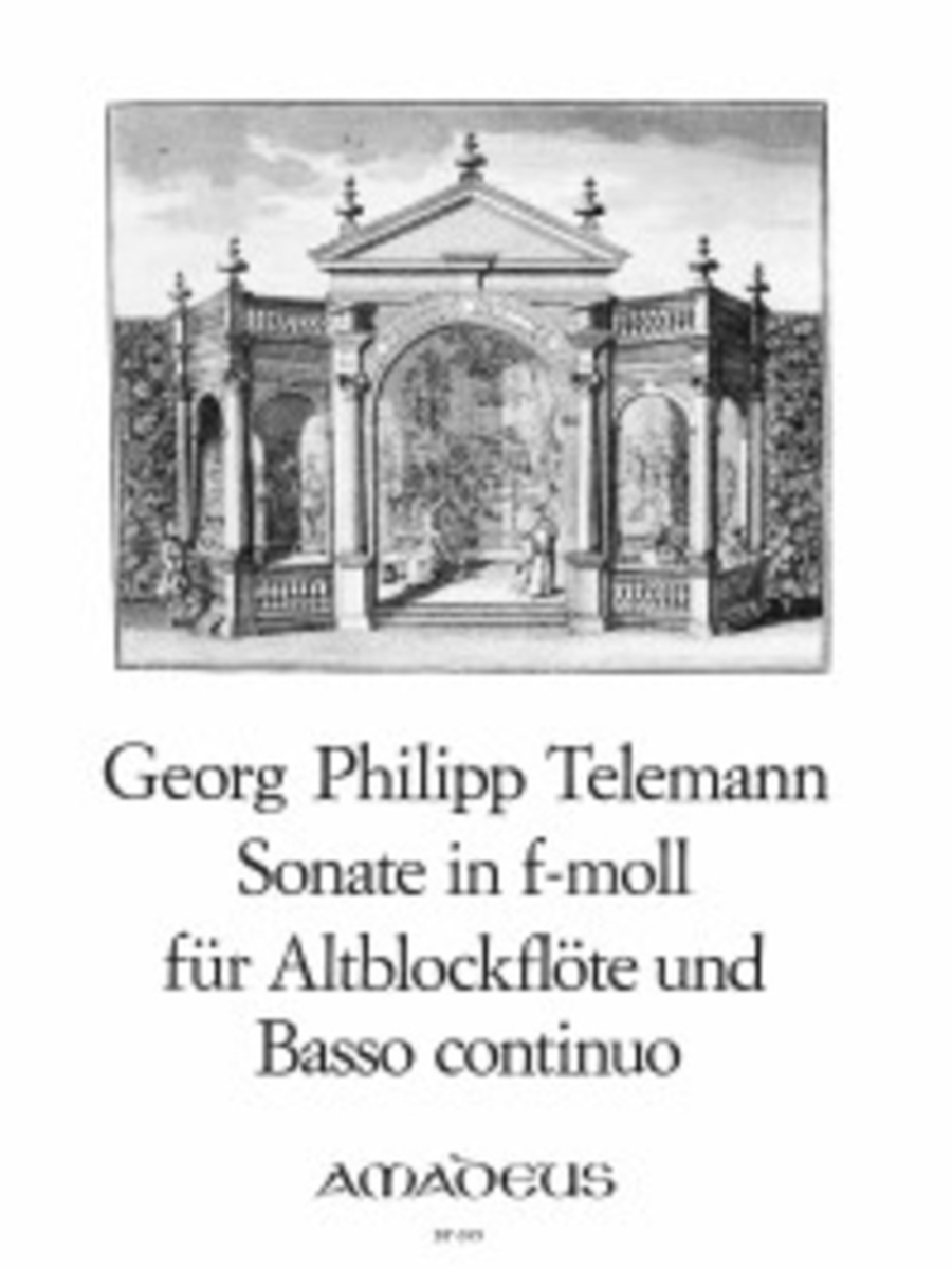 Telemann - Sonata F Minor Treble Recorder/Basso Continuo