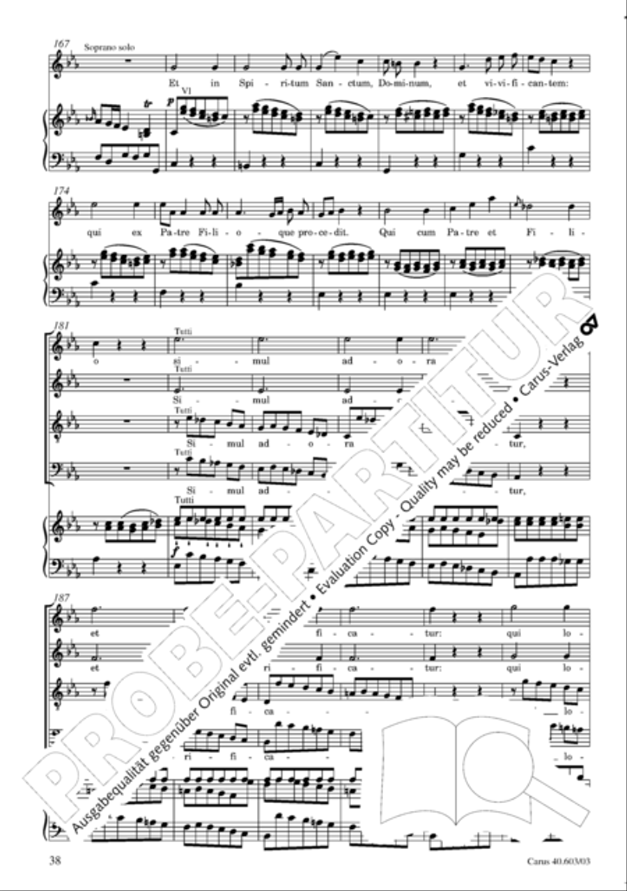 Grosse Orgelsolomesse in Es 4-Part scores gallery preview page 39