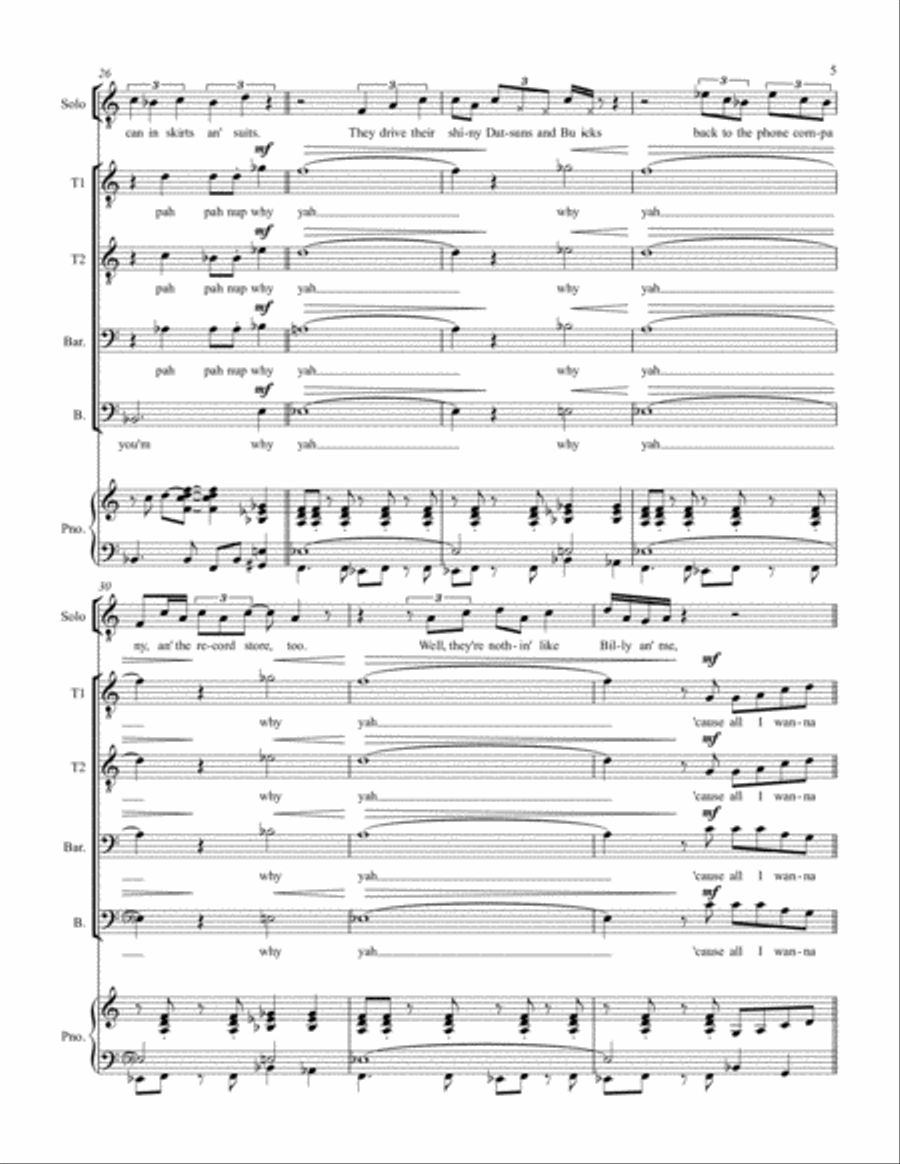 All I Wanna Do TTBB scores gallery preview page 5