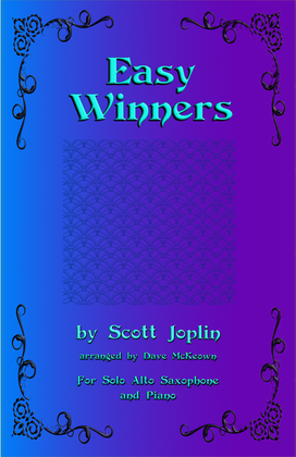 Book cover for The Easy Winners, for Alto Saxophone and Piano