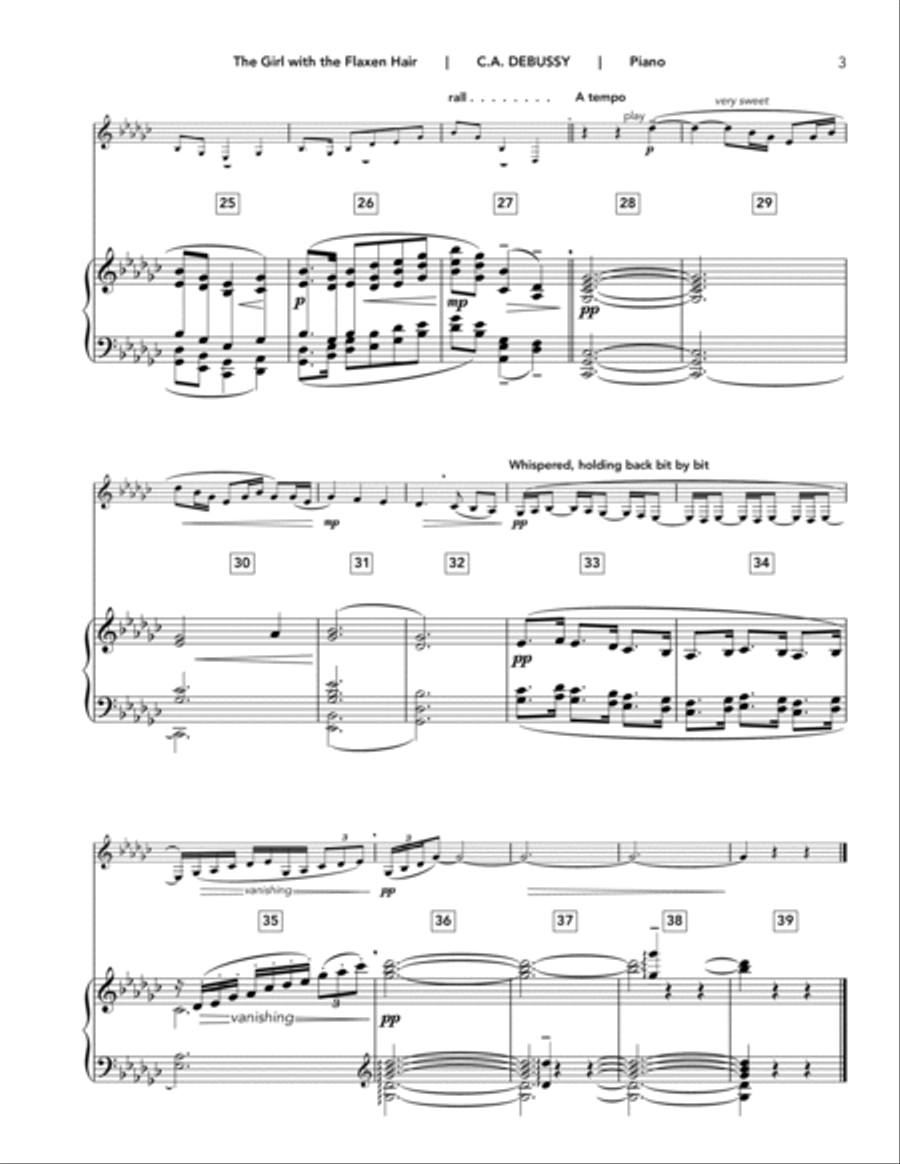 La Fille aux Cheveux de Lin (The Girl with the Flaxen Hair) Horn scores gallery preview page 3